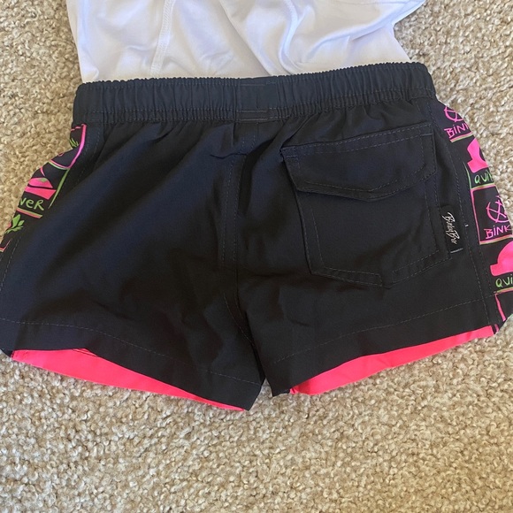 Binky Bro x Quiksilver 2-3T Neon Pink Swim Shorts - Picture 3 of 3